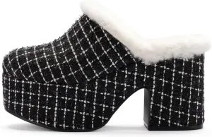 Pazzion Womens Comfy Thick Platform Closed Rounded Toe Mules Clogs Slip On Chunky High Heel Slipper Versatile Indoor Shopping Shoe Size 4-16 US