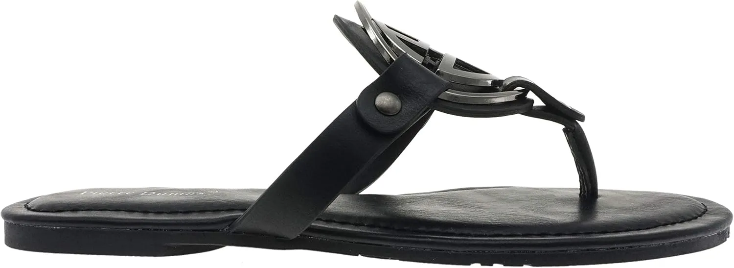 Pierre Dumas Women's Limit-24 Vegan Flip Flop Thong Slide Flat Sandal