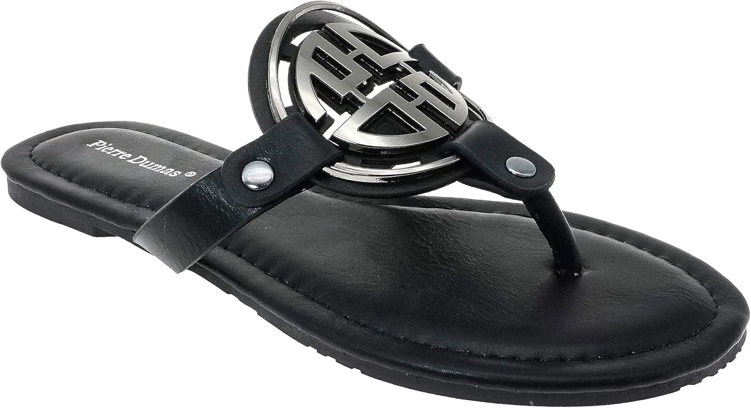 Pierre Dumas Women's Limit-24 Vegan Flip Flop Thong Slide Flat Sandal