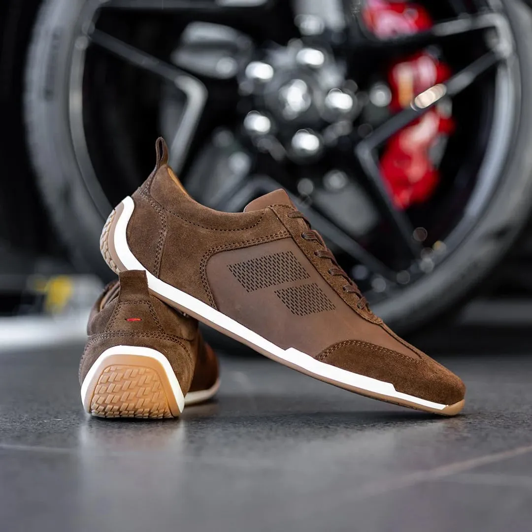 Piloti Icona Driving Shoes for Men, Italian Suede Performance Everyday Driving Sneakers for Men
