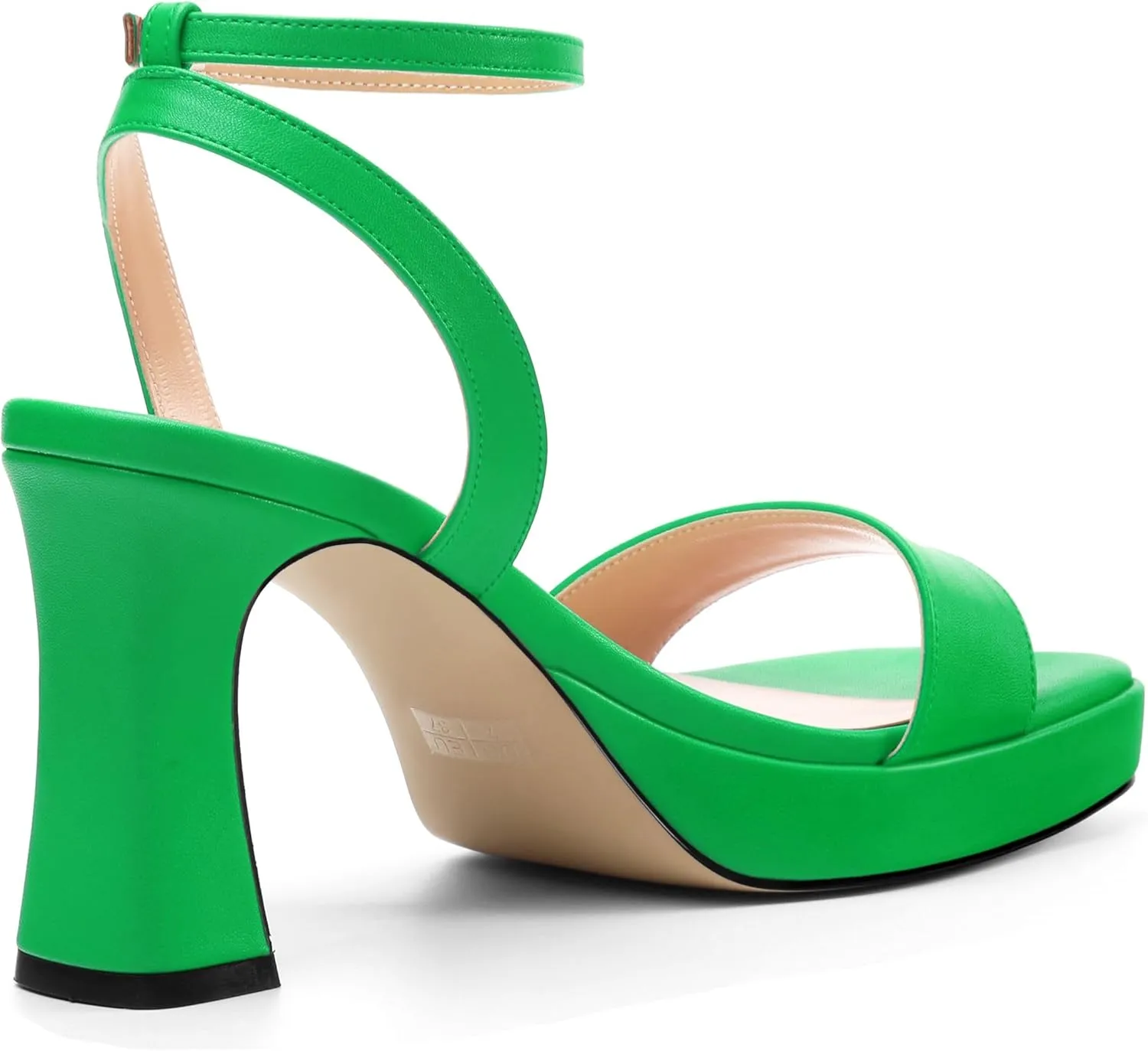 Platform Heels for Women, Chunky Square Open Toe Ankle Strap Stylish Heeled Sandals for Party Prom Wedding