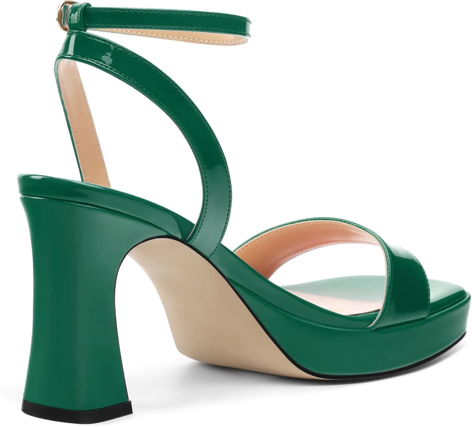Platform Heels for Women, Chunky Square Open Toe Ankle Strap Stylish Heeled Sandals for Party Prom Wedding