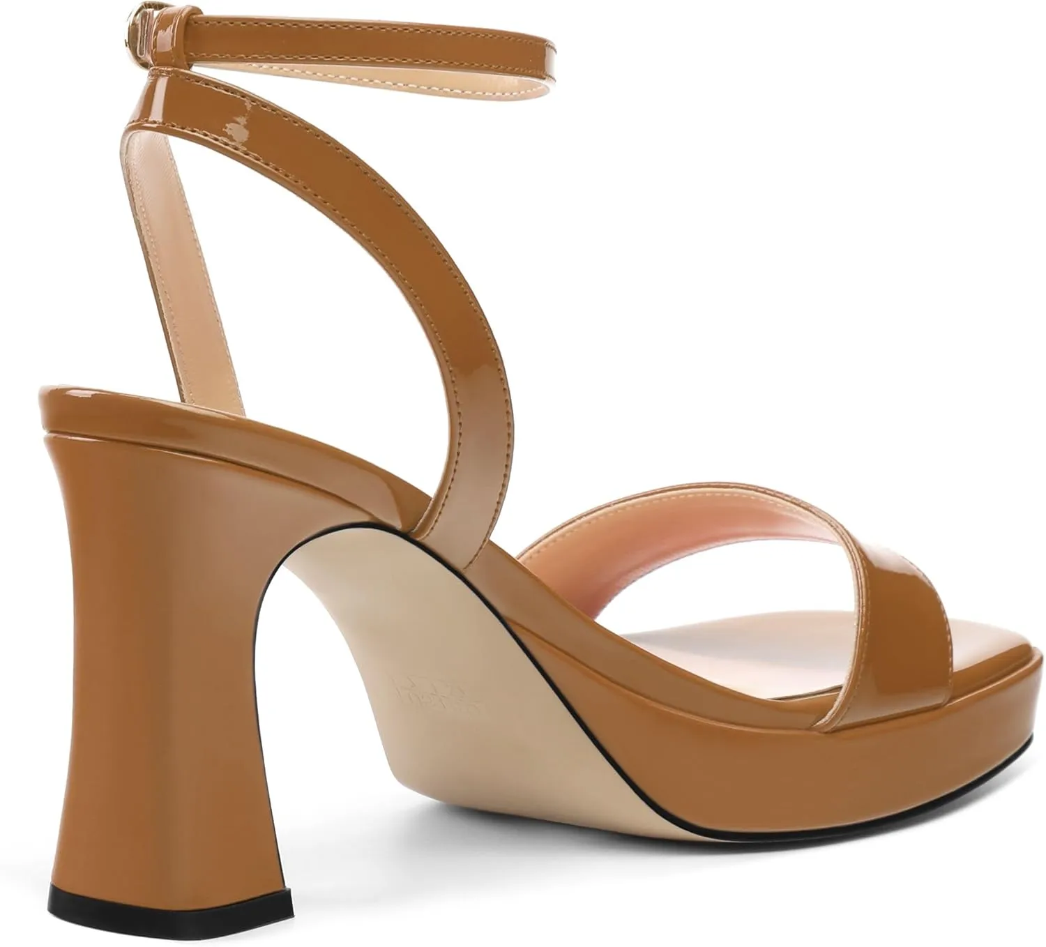 Platform Heels for Women, Chunky Square Open Toe Ankle Strap Stylish Heeled Sandals for Party Prom Wedding