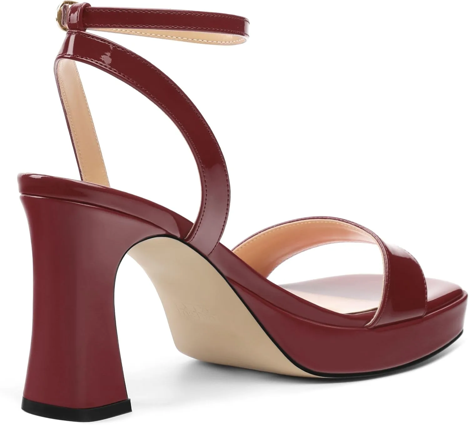 Platform Heels for Women, Chunky Square Open Toe Ankle Strap Stylish Heeled Sandals for Party Prom Wedding