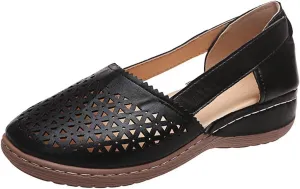 Platform Sandals Chunky Heel Slip on Wedge Sandals Breathable Trendy Women Summer Shoes Outdoor