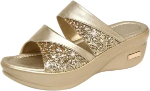 Platform Sandals for Women 2024 Fashion Shoes Women's Sandals Casual Toe Summer Platform Solid Ladies Wedge Women's