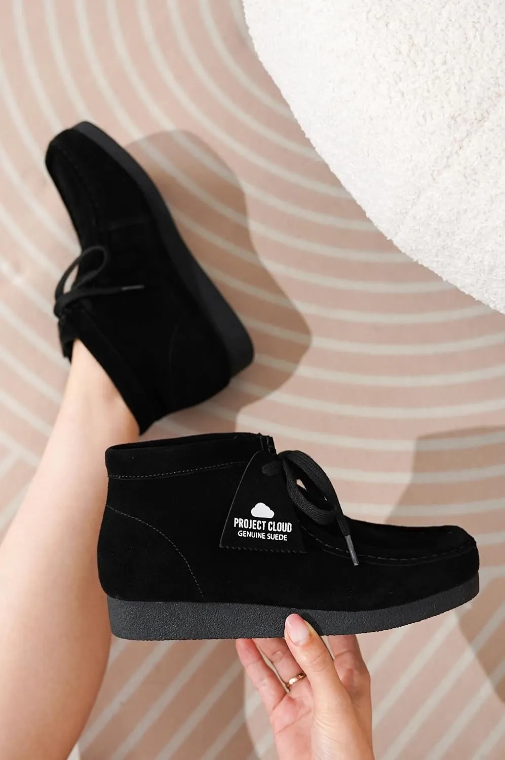 Project Cloud Ankle Boots for Women - 100% Genuine Suede Womens Shoes - Memory Foam Insole Chukka Boots - Water Resistant Fashion Shoes for Women 2025 (Wally Boot)