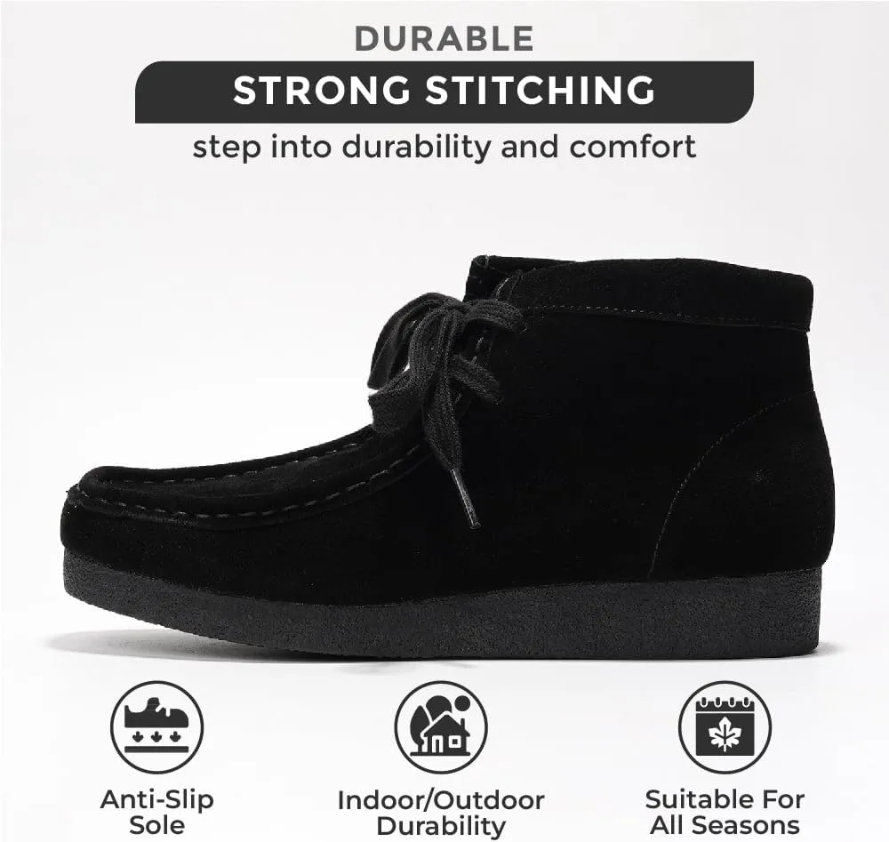 Project Cloud Ankle Boots for Women - 100% Genuine Suede Womens Shoes - Memory Foam Insole Chukka Boots - Water Resistant Fashion Shoes for Women 2025 (Wally Boot)