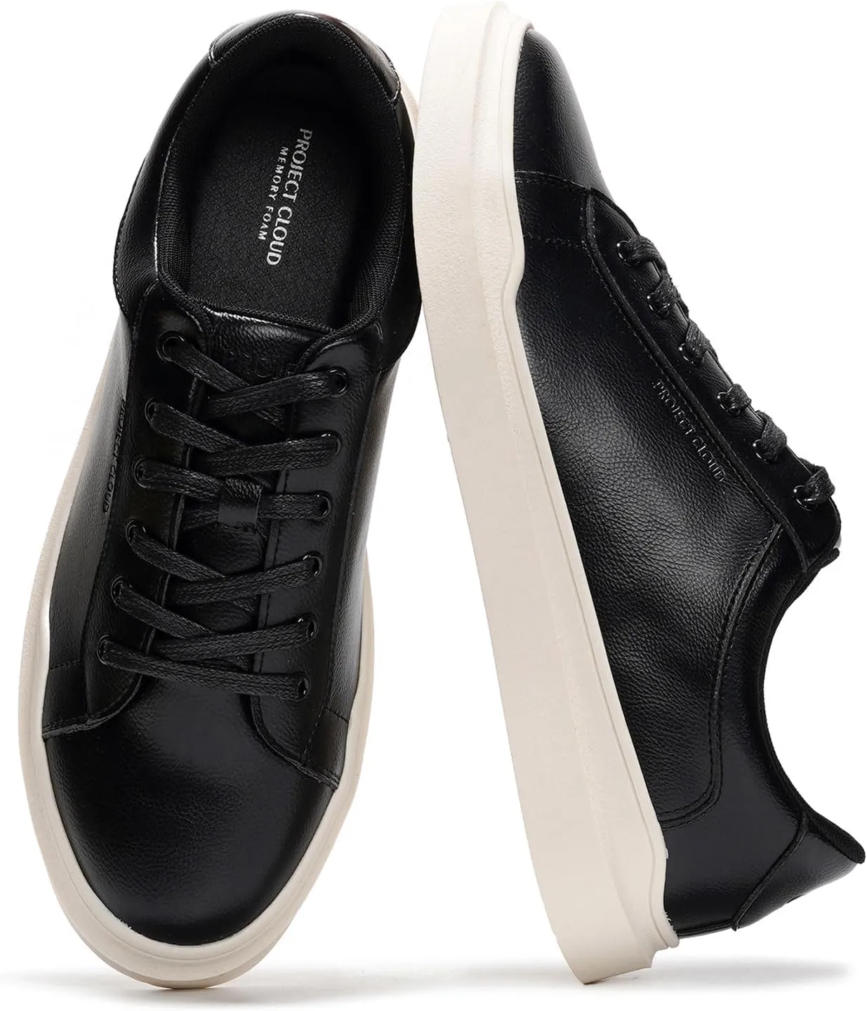 Project Cloud Mens Casual Shoes – Stylish and Lightweight Men's Fashion Sneakers with Memory Foam Insole – Non Slip Laced-Up Casual Shoes for Men for All-Day Wear (Tilton)