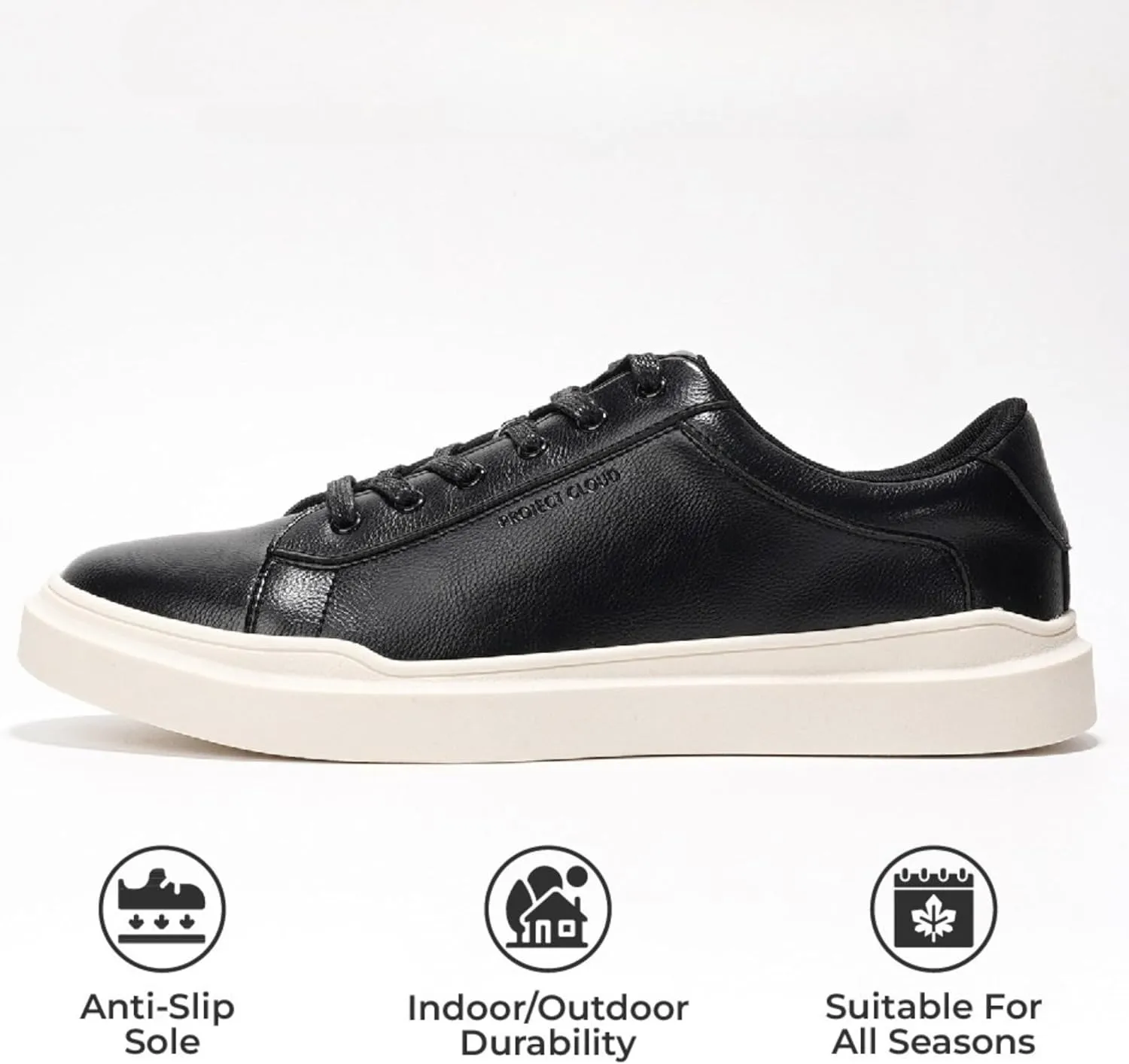 Project Cloud Mens Casual Shoes – Stylish and Lightweight Men's Fashion Sneakers with Memory Foam Insole – Non Slip Laced-Up Casual Shoes for Men for All-Day Wear (Tilton)