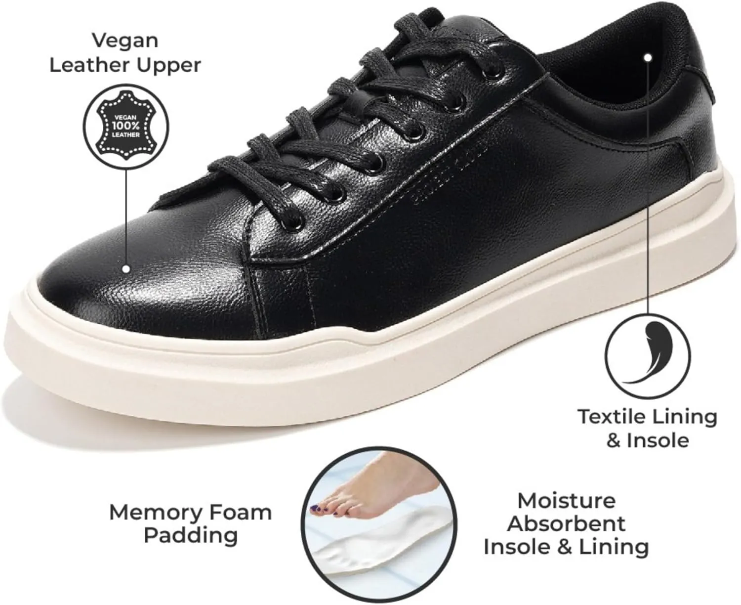 Project Cloud Mens Casual Shoes – Stylish and Lightweight Men's Fashion Sneakers with Memory Foam Insole – Non Slip Laced-Up Casual Shoes for Men for All-Day Wear (Tilton)