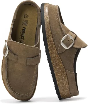 Project Cloud Moccasin-Style Clogs for Women - Memory Foam and Water Resistant Mules Slip-on - Non-Slip and Durable Clogs Casual Shoes for Women Footwear (Carline)