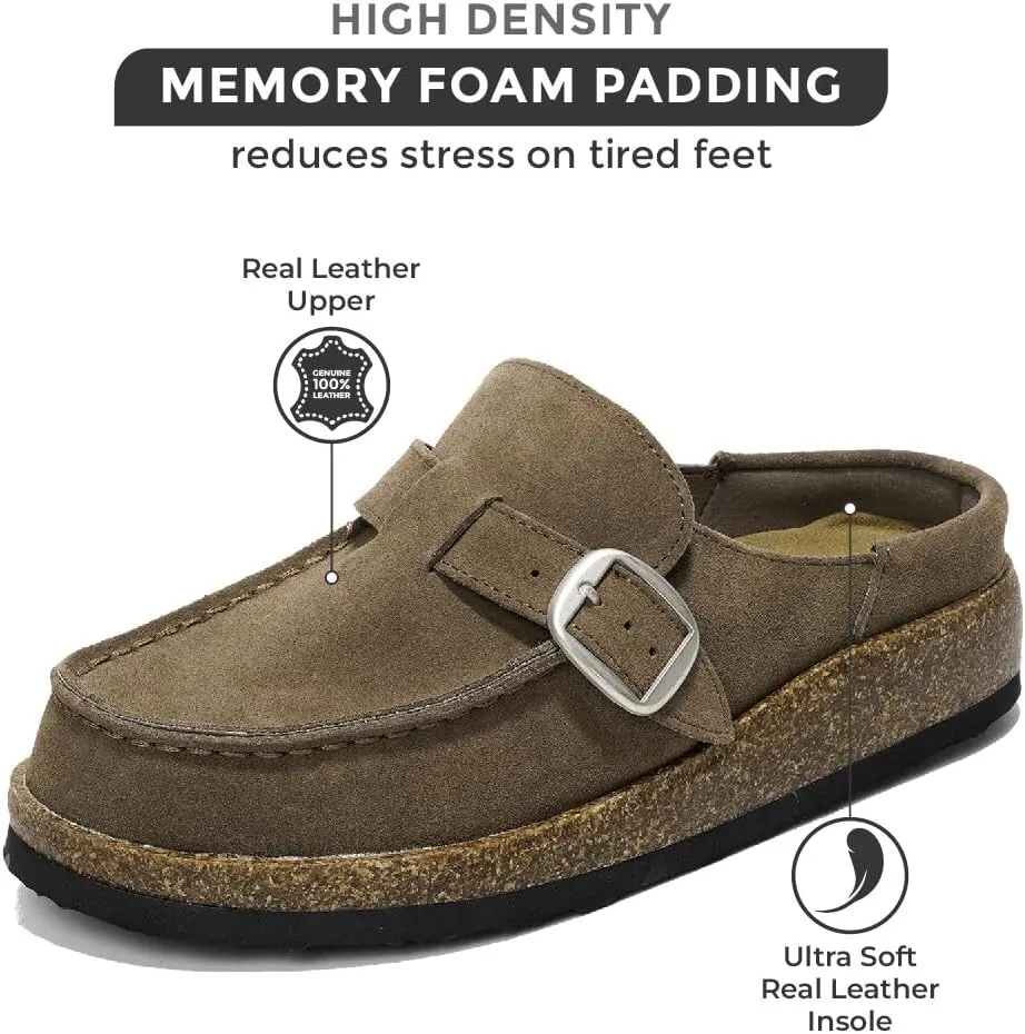 Project Cloud Moccasin-Style Clogs for Women - Memory Foam and Water Resistant Mules Slip-on - Non-Slip and Durable Clogs Casual Shoes for Women Footwear (Carline)