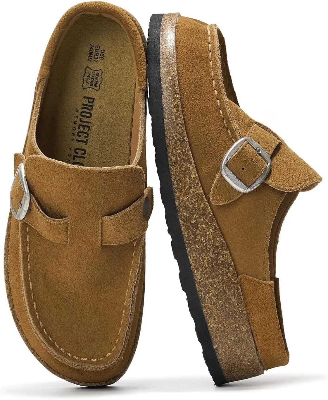 Project Cloud Moccasin-Style Clogs for Women - Memory Foam and Water Resistant Mules Slip-on - Non-Slip and Durable Clogs Casual Shoes for Women Footwear (Carline)