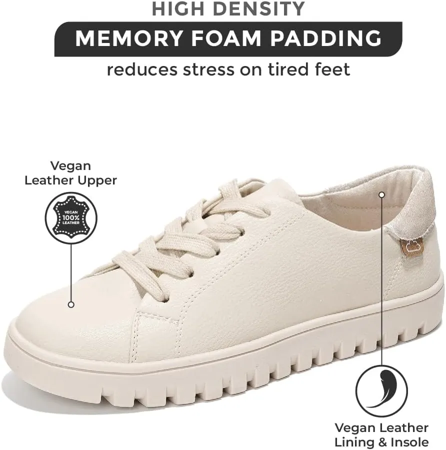 Project Cloud Tennis Shoes Womens Sneakers - Memory Foam Non Slip Fashion Ladies Shoes for Women Footwear - Lightweight Lace Up Comfortable Platform Sneakers (Paisley)