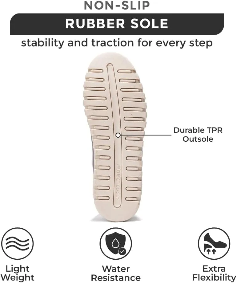 Project Cloud Tennis Shoes Womens Sneakers - Memory Foam Non Slip Fashion Ladies Shoes for Women Footwear - Lightweight Lace Up Comfortable Platform Sneakers (Paisley)