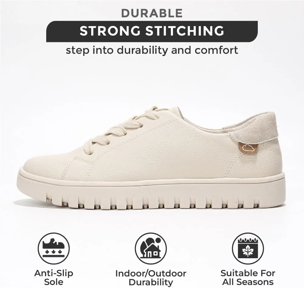 Project Cloud Tennis Shoes Womens Sneakers - Memory Foam Non Slip Fashion Ladies Shoes for Women Footwear - Lightweight Lace Up Comfortable Platform Sneakers (Paisley)
