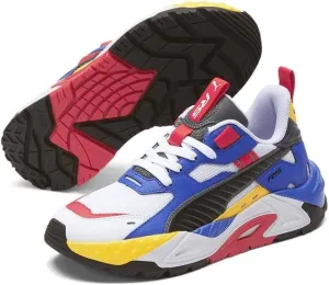 PUMA Kids Girls Rs-Trck Primary Lace Up Sneakers Shoes Casual - Blue, Red, White, Yellow - Size 6 M