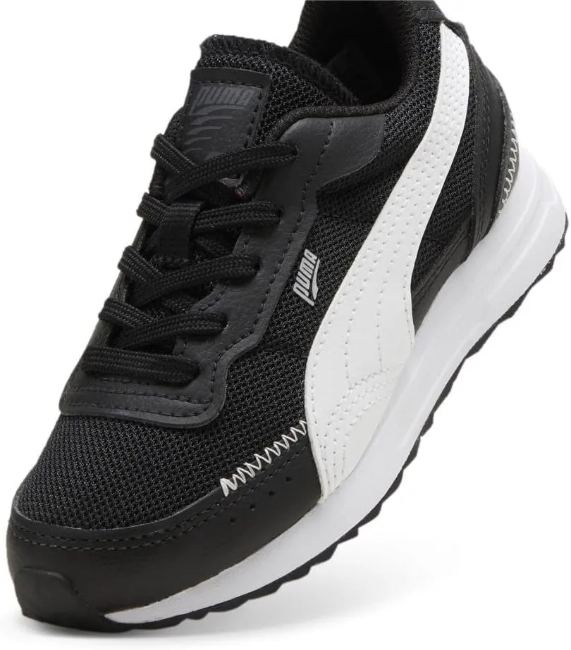 PUMA Unisex-Child Shoes Road Rider Sneaker, Navy-Yellow Sizzle, 12.5 US Little Kid