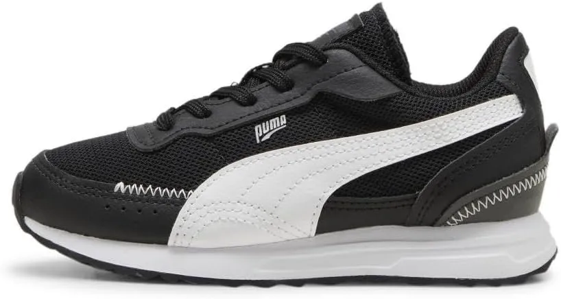 PUMA Unisex-Child Shoes Road Rider Sneaker, Navy-Yellow Sizzle, 12.5 US Little Kid