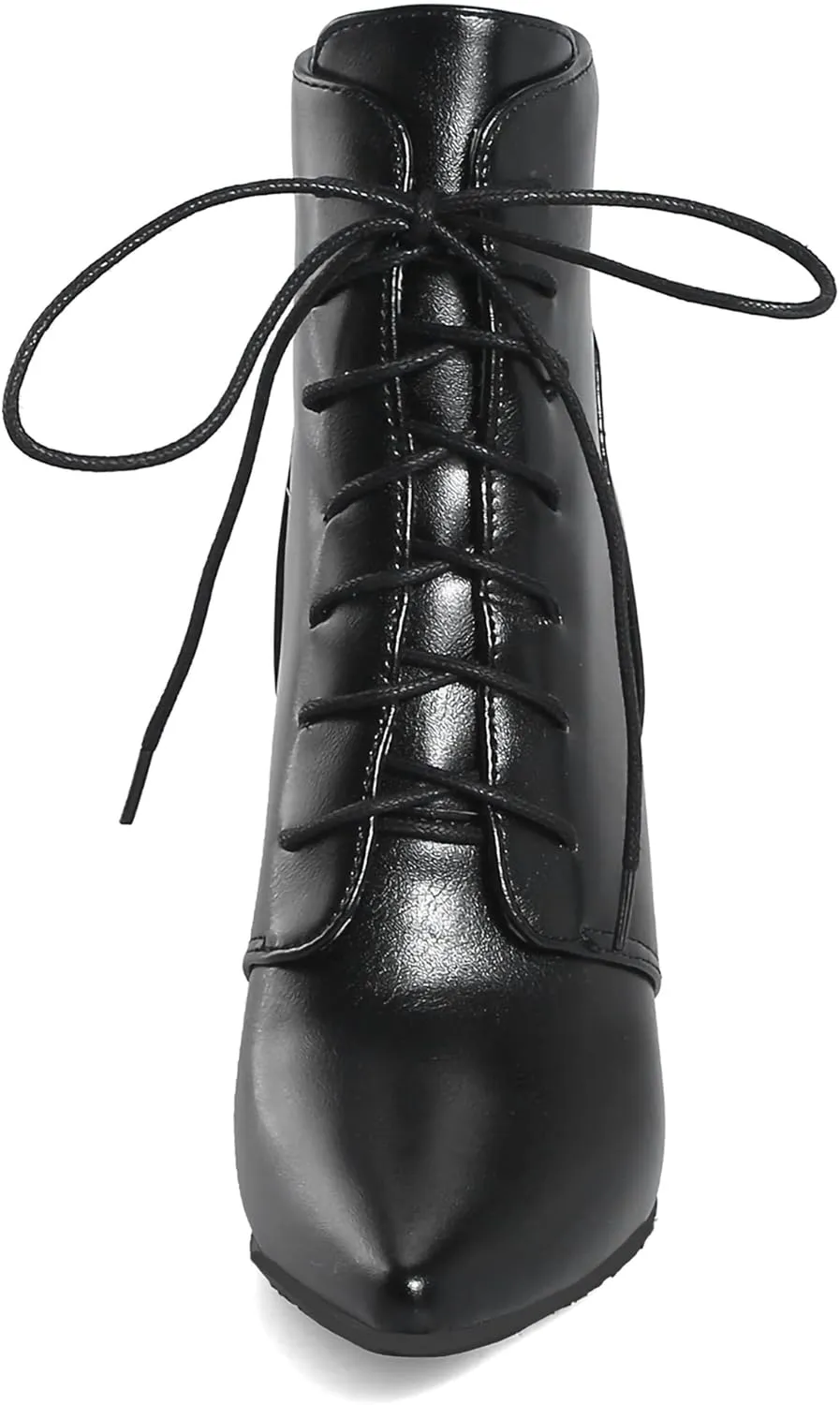 Quimeir Womens Stiletto Ankle Boots Pointed Toe Lace Up High Heel Booties