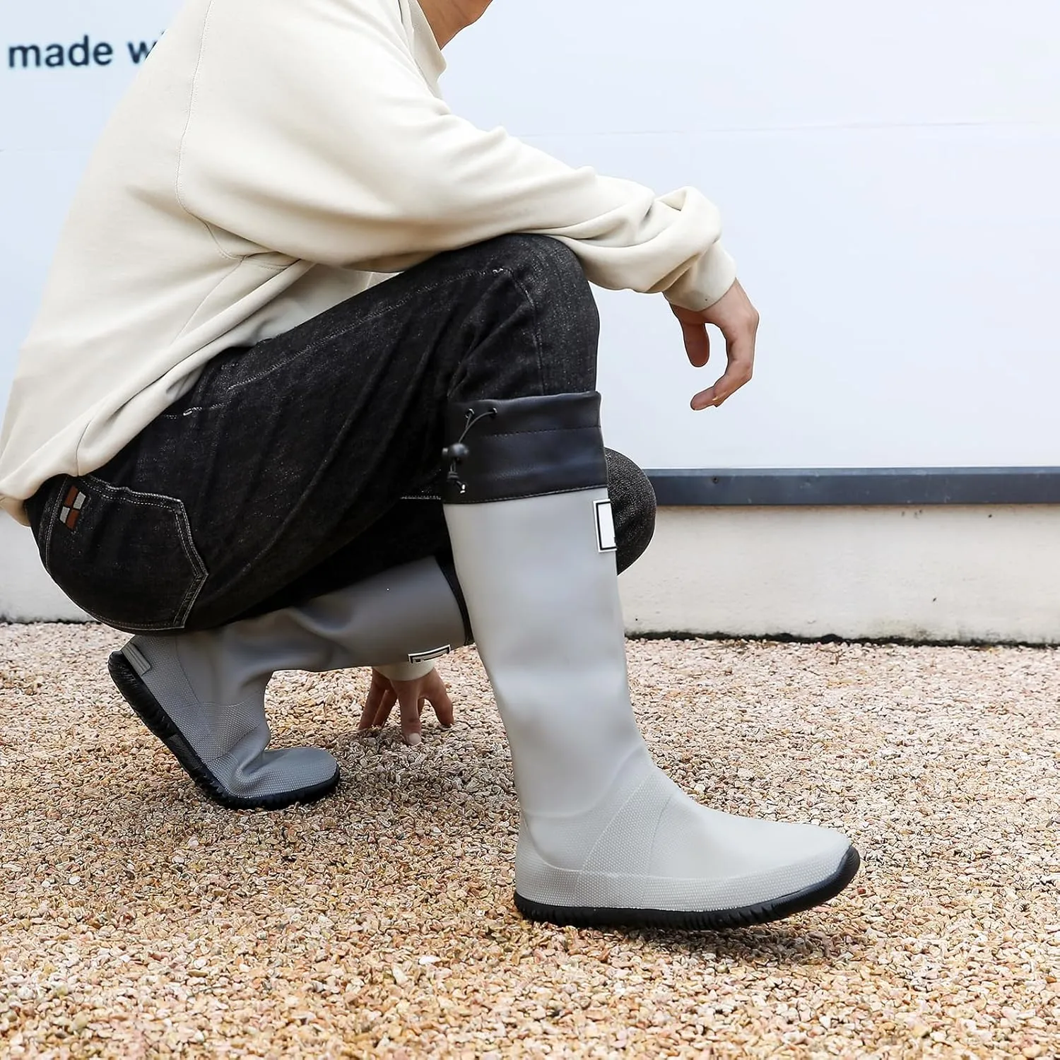 Rain Boots for Men and Women, Waterproof Rubber Boots Anti-Slip Garden Boots Durable Slip Resistant Muck Boots, Comfort Fishing Boots Knee High Work Boots for Outdoor