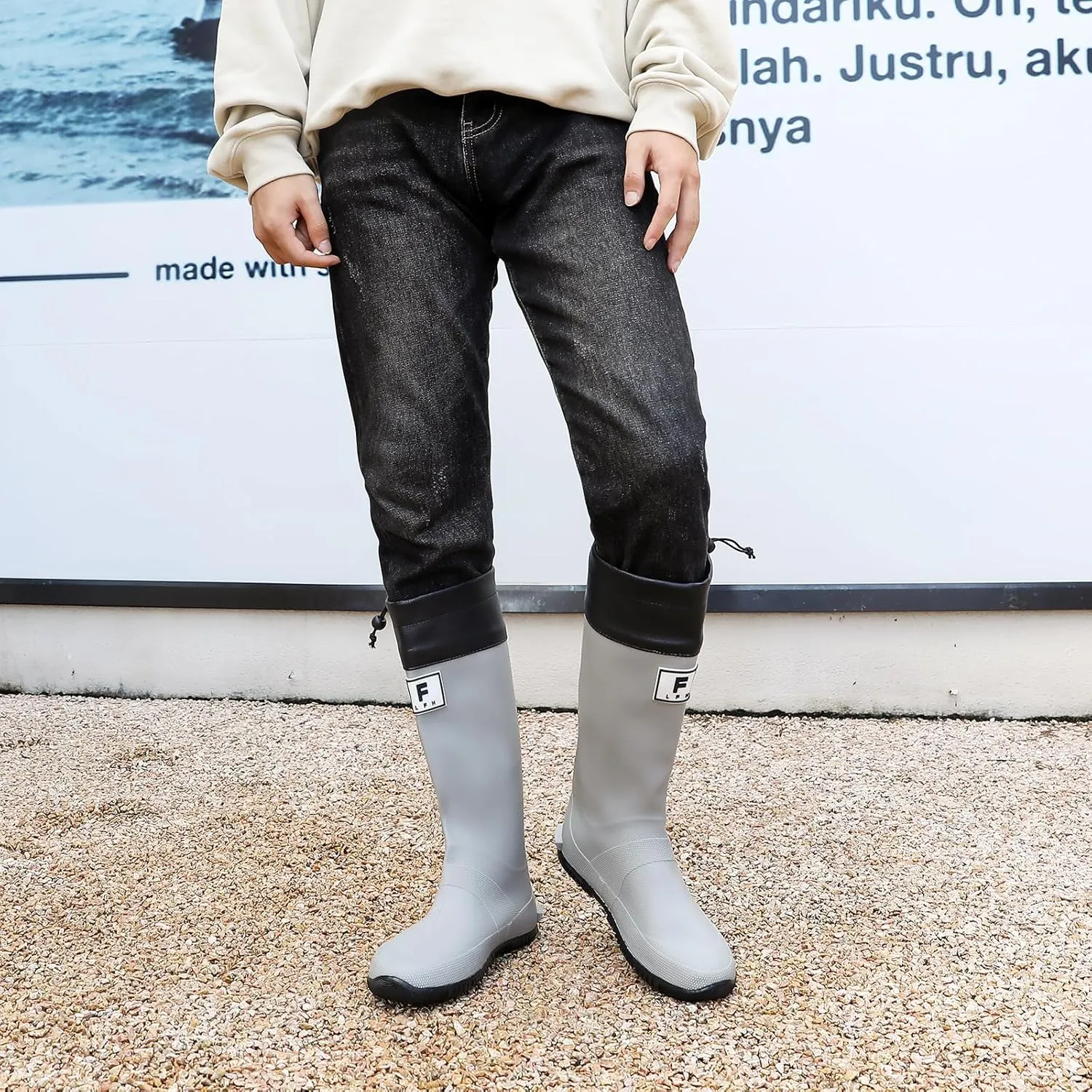 Rain Boots for Men and Women, Waterproof Rubber Boots Anti-Slip Garden Boots Durable Slip Resistant Muck Boots, Comfort Fishing Boots Knee High Work Boots for Outdoor