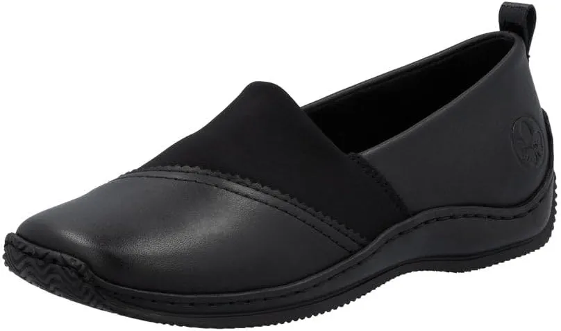 Rieker L1790 Celia Women's Loafers - Comfortable and Easy Slip Ons for All Day Walking - Flexible Shock Absorbing Sole with Everyday Comfort and Support