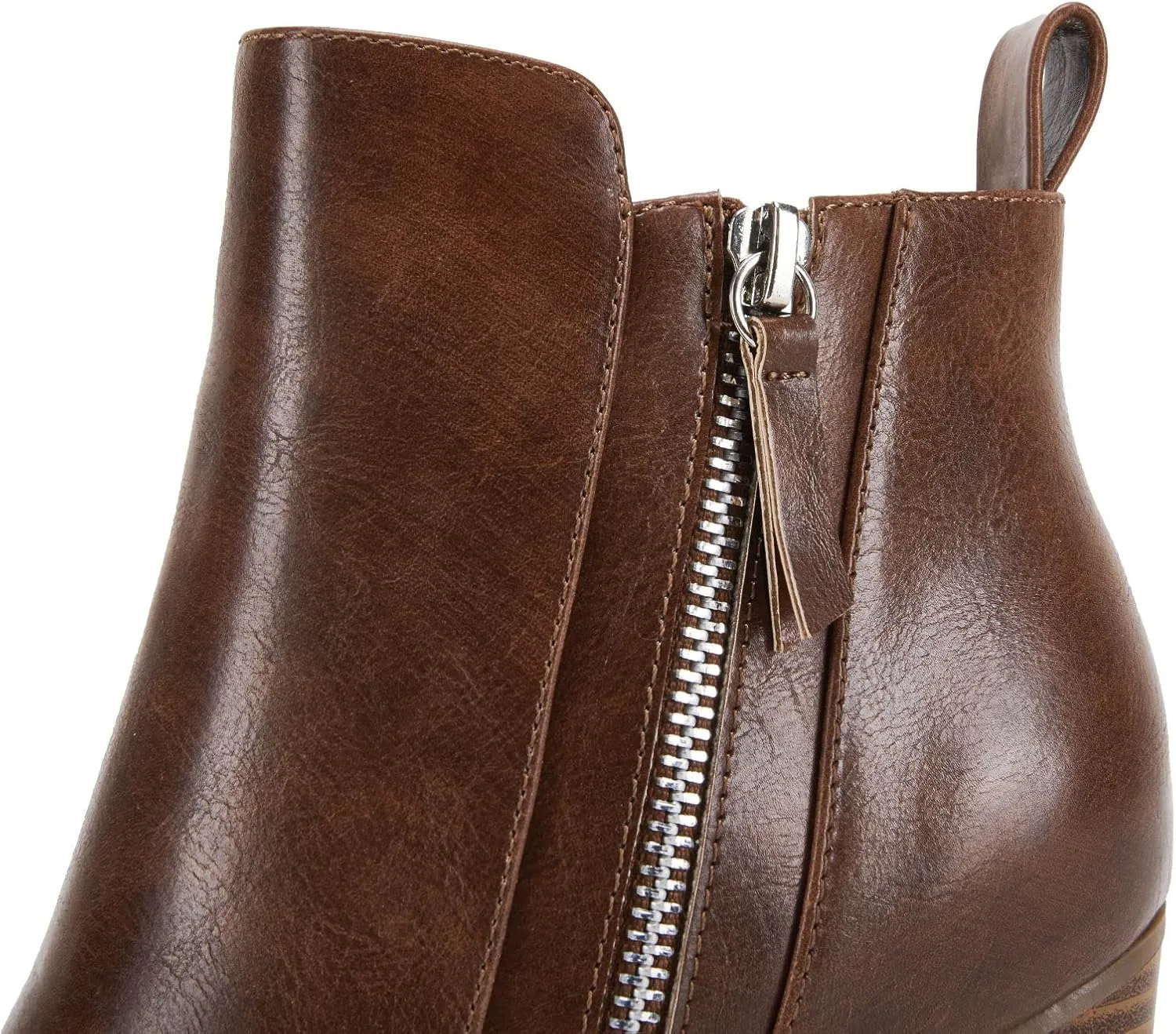 Rilista Ankle Boots for Women Chunky Block Heel Side Zipper Pointd Toe Suede Fall Winter Bootie Shoes