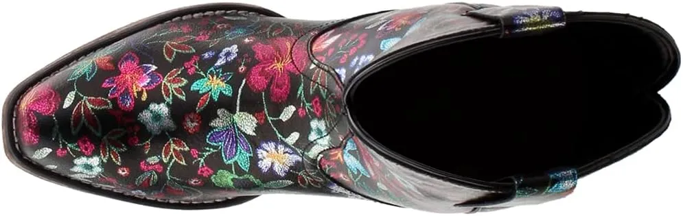 ROPER Womens Ingrid Floral Metallic Snip Toe Casual Boots Ankle Low Heel 1-2" - Multi