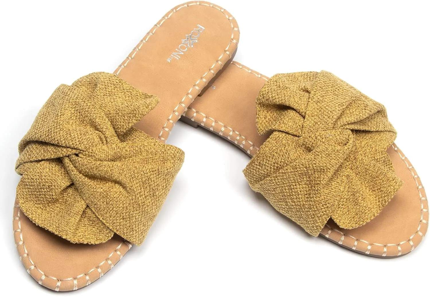 Roxoni Women Open Toe Sandal Indoor Outdoor Slides Shoes Spring Summer Slippers