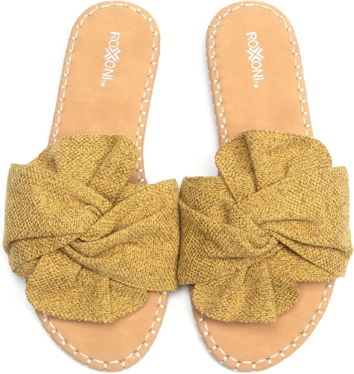 Roxoni Women Open Toe Sandal Indoor Outdoor Slides Shoes Spring Summer Slippers