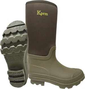 Rubber Rain Boots for Men Waterproof Lightweight Durable Neoprene Men's Work Boot Insulated for Mud Muck Outdoor