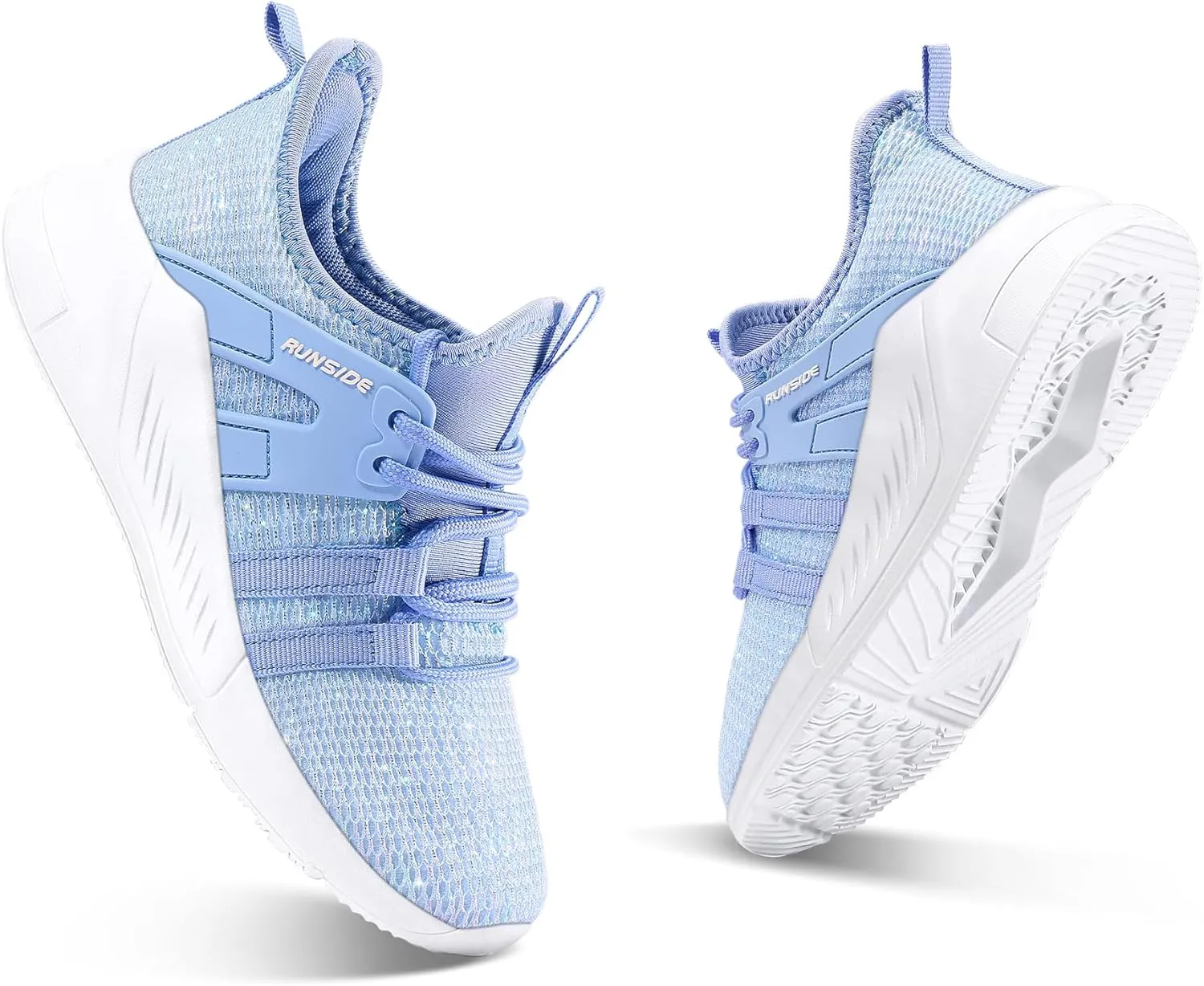 RUNSIDE Boys Girls Tennis Shoes Kids Lightweight Breathable Sneakers Lace-up Running Athletic Shoes for Toddler/Little Kid/Big Kid