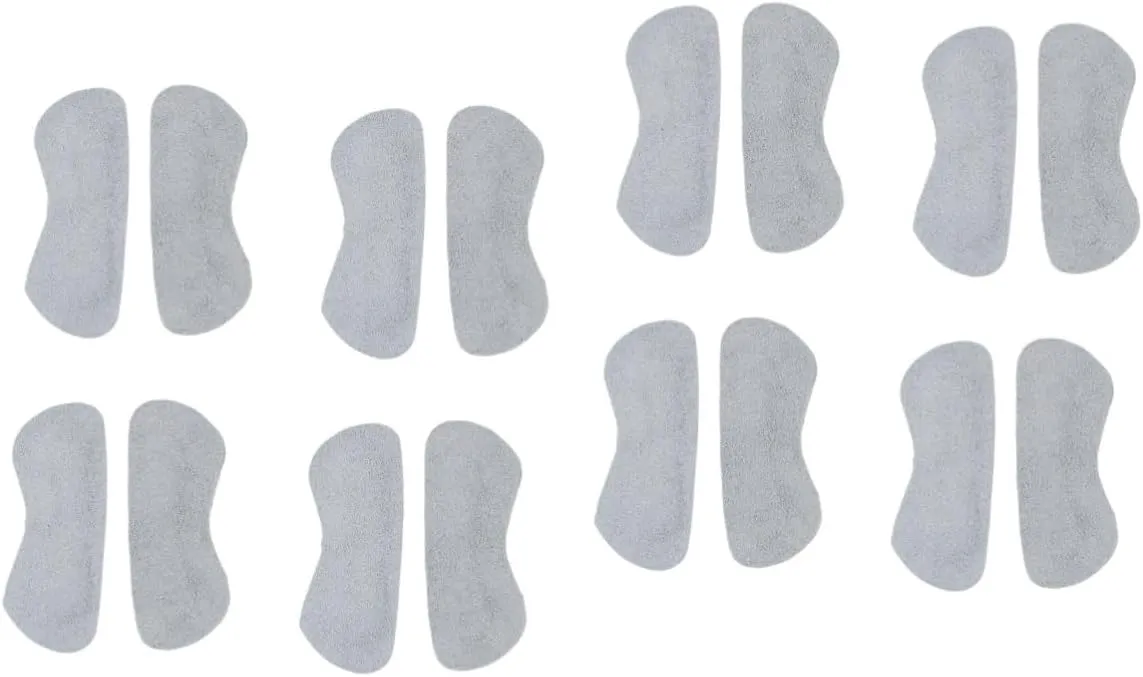 SAFIGLE 2sets Cushioned Heel Inserts Leather Grip for Pumps High Heels Comfortable Liners (Grey) 4pairs*2