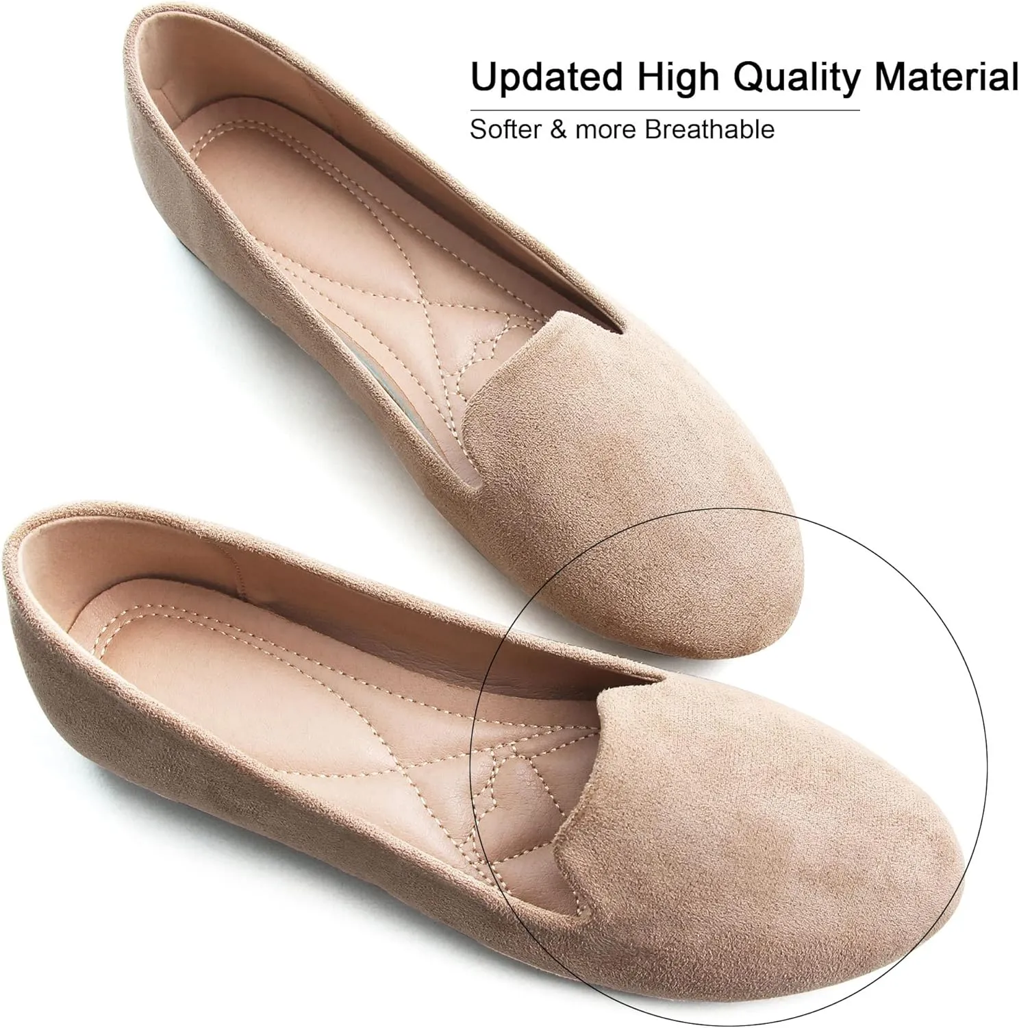 SAILING LU Women Round Toe Flats Comfortable Fashion Ballet Flat Shoes for Women Dressy Slip-ons Loafers