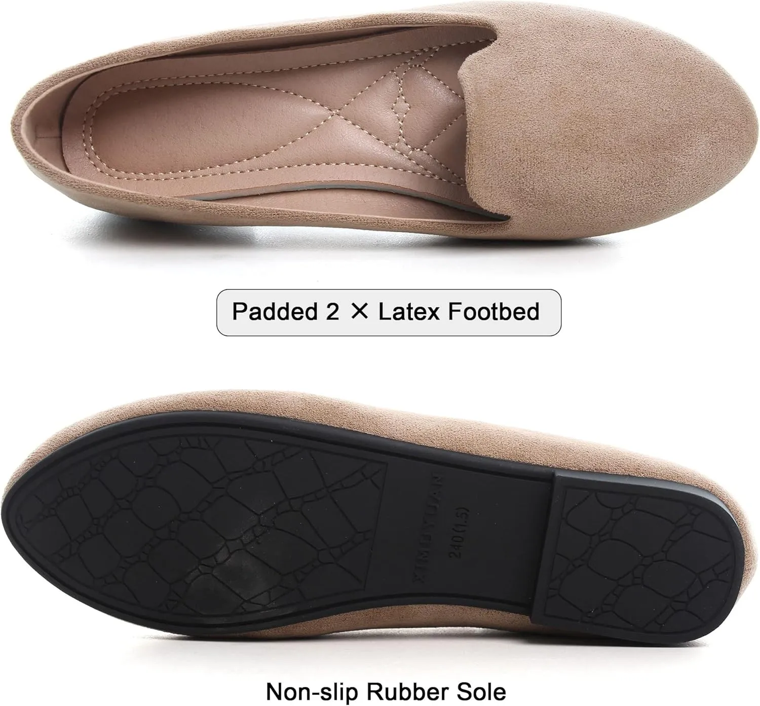 SAILING LU Women Round Toe Flats Comfortable Fashion Ballet Flat Shoes for Women Dressy Slip-ons Loafers