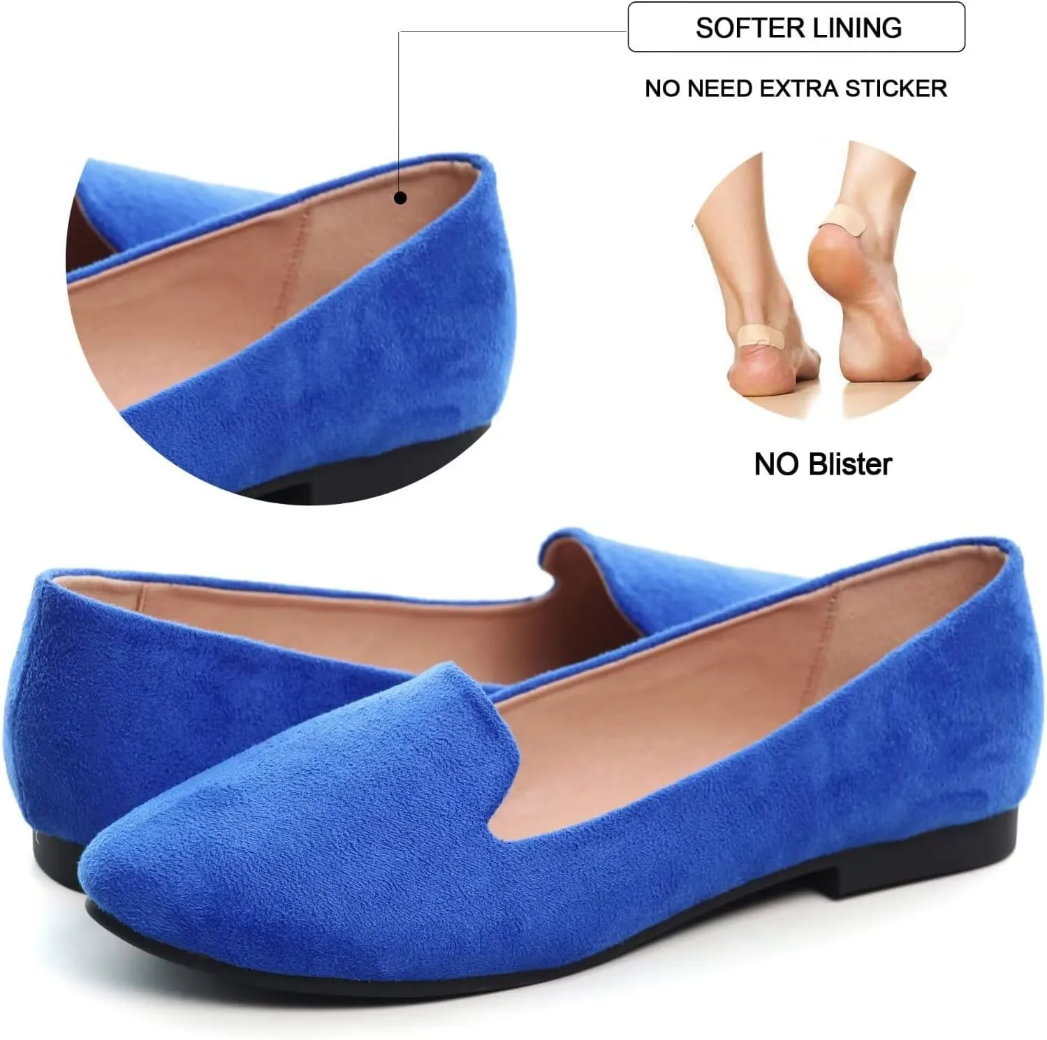 SAILING LU Women Round Toe Flats Comfortable Fashion Ballet Flat Shoes for Women Dressy Slip-ons Loafers