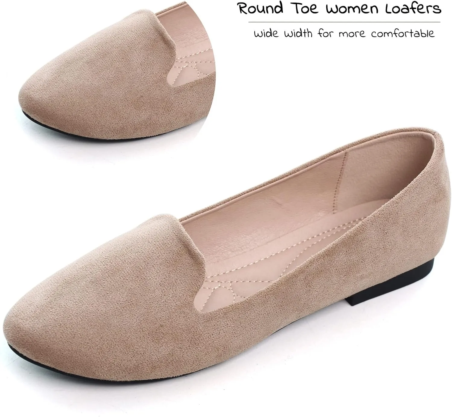 SAILING LU Women Round Toe Flats Comfortable Fashion Ballet Flat Shoes for Women Dressy Slip-ons Loafers