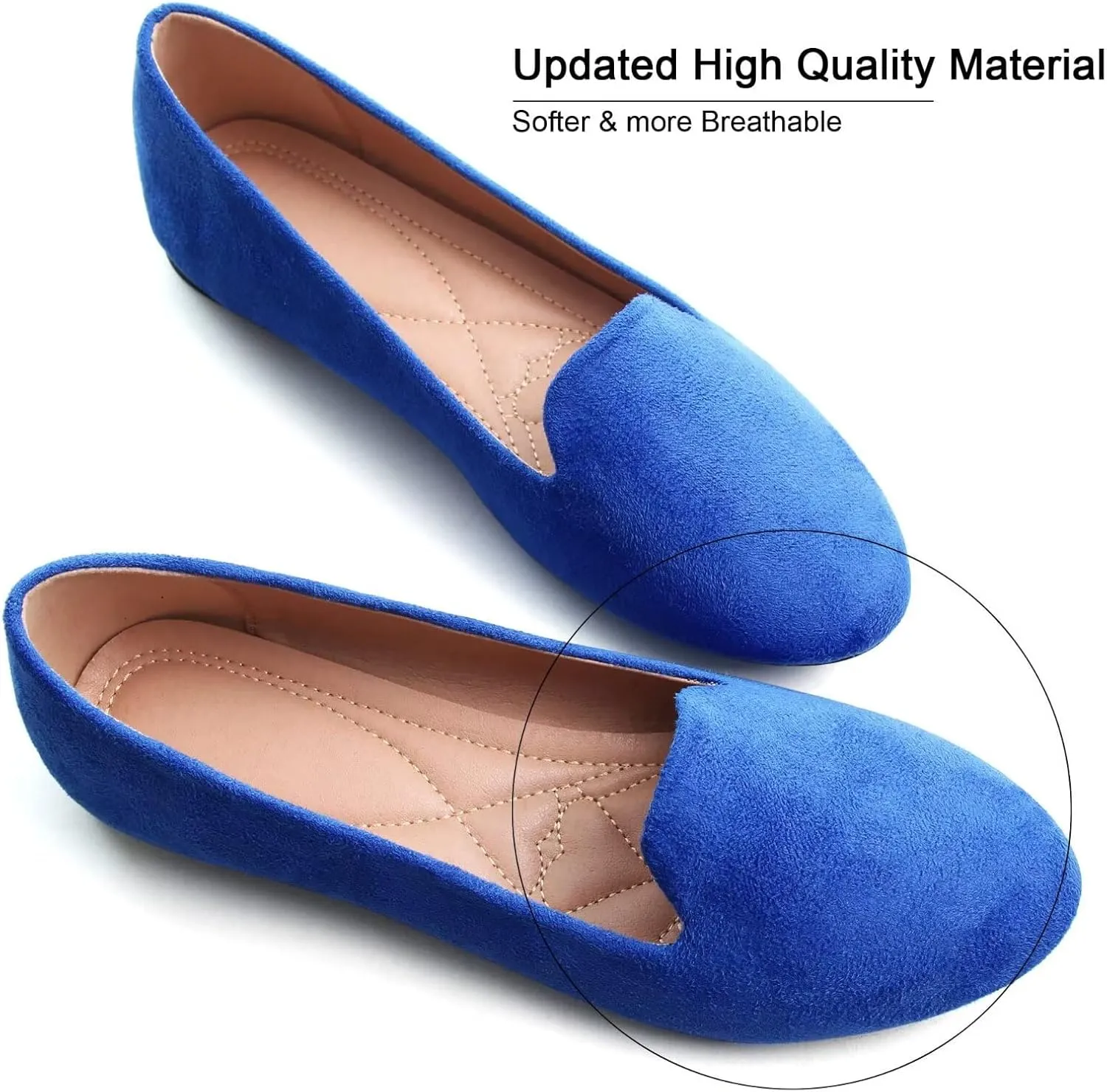 SAILING LU Women Round Toe Flats Comfortable Fashion Ballet Flat Shoes for Women Dressy Slip-ons Loafers