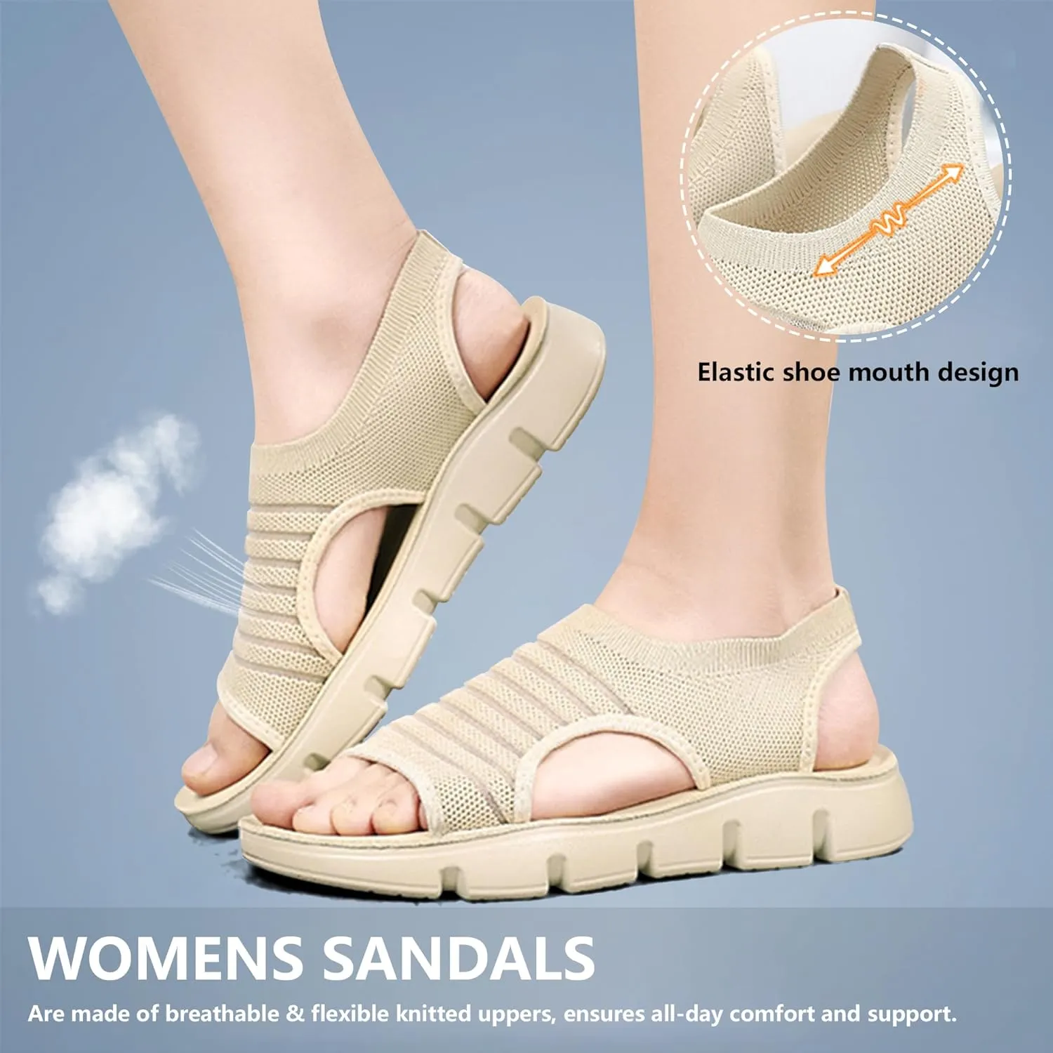 Sandals for Women 2025 Outdoor Hiking Walking Shoes Comfortable Summer Beach Ladies Flat Footwear
