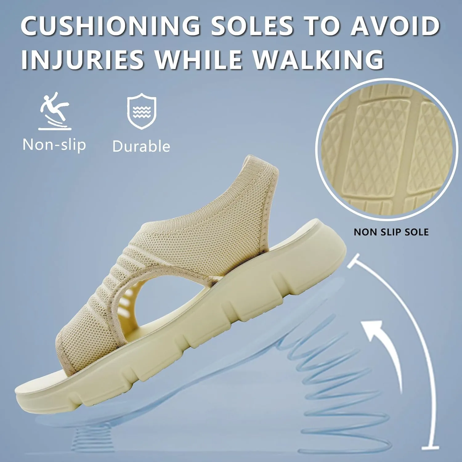 Sandals for Women 2025 Outdoor Hiking Walking Shoes Comfortable Summer Beach Ladies Flat Footwear