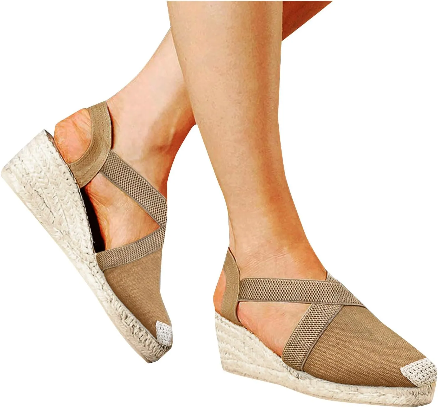 Sandals for Women Dressy Comfortable Low Heel Shoes with Arch Support Bohemian Casual Summer Closed Toe Sandals
