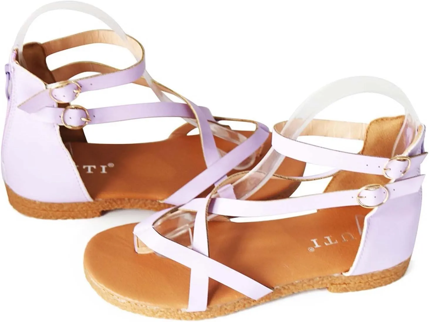 Sandals Women Gladiator Flat Strappy Sandal Dressy Summer Thong Cross Straps Zipper Open Toe Flip Flops Boho Comfortable Ladies Casual Beach Shoes