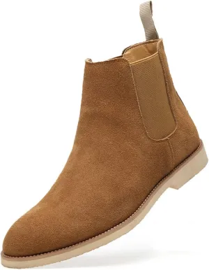 Santimon Leather Chelsea Boots for Men - Mens Slip On Dress Boots Casual Ankle Boots