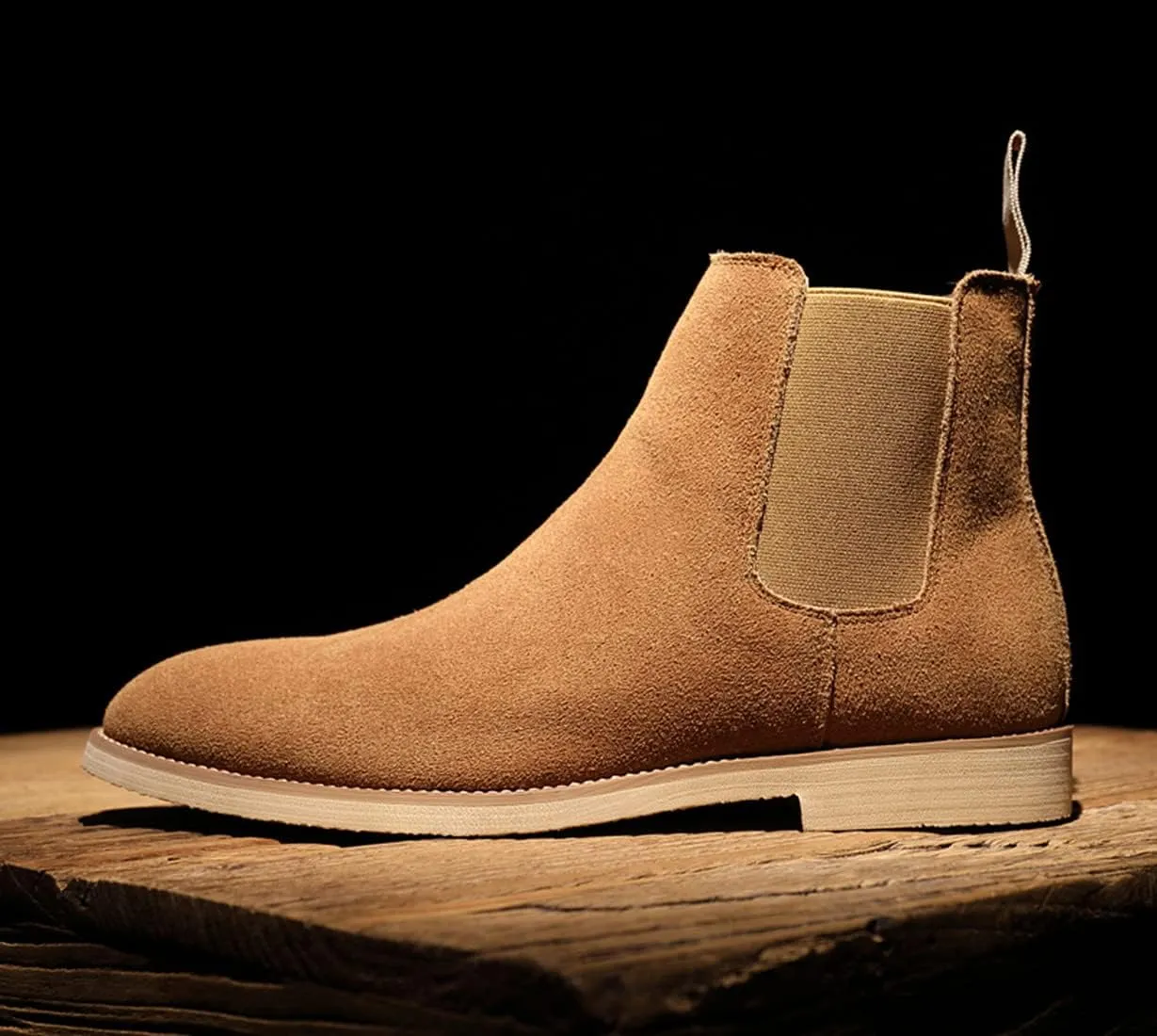 Santimon Leather Chelsea Boots for Men - Mens Slip On Dress Boots Casual Ankle Boots