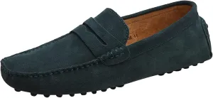Santimon Mens Driving Penny Loafers Suede Leather Comfortable Casual Slip On Shoes Moccasins
