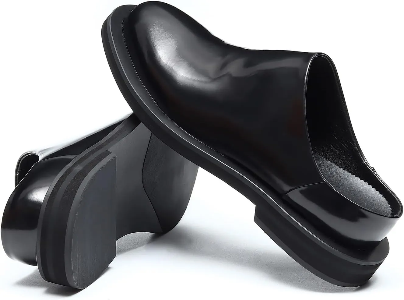 Santimon Men's Mules & Clogs Casual Dress Slippers Leather Walking Shoes Fashion Formal Slip On Loafers Summer Shoes for Men