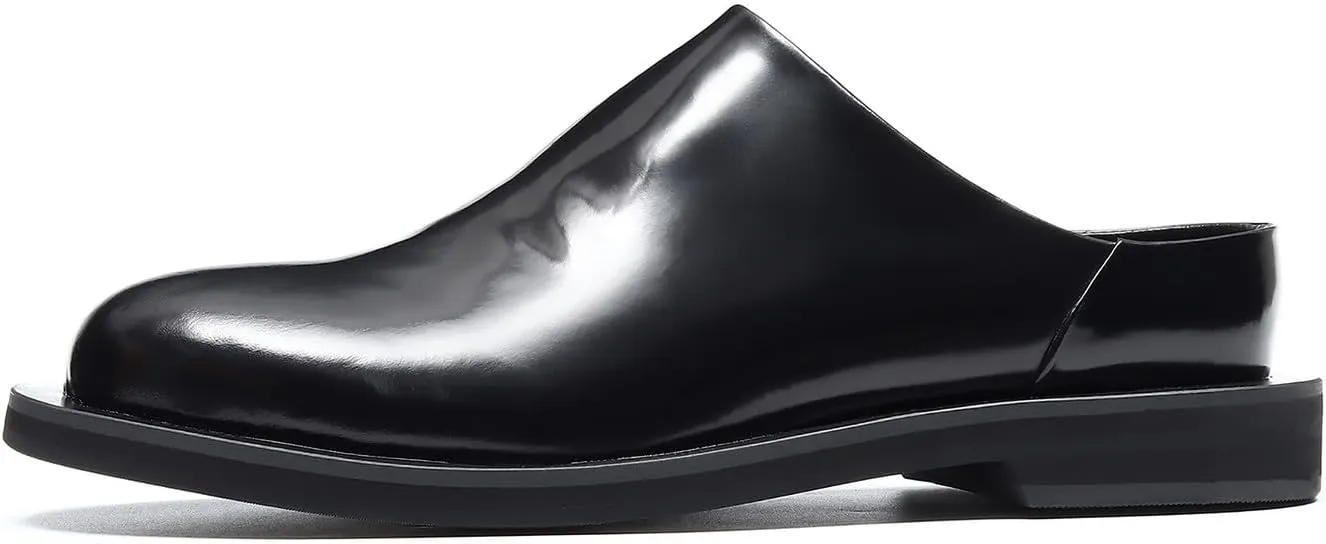 Santimon Men's Mules & Clogs Casual Dress Slippers Leather Walking Shoes Fashion Formal Slip On Loafers Summer Shoes for Men