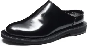 Santimon Men's Mules & Clogs Casual Dress Slippers Leather Walking Shoes Fashion Formal Slip On Loafers Summer Shoes for Men